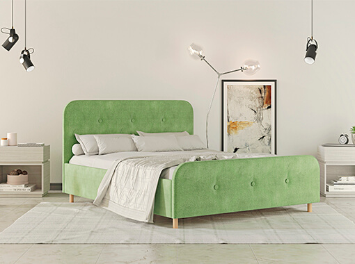 кровать Олеос зеленая